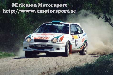  Ericsson-Motorsport - Olof Eljas i Toyota Corolla under SSR 2001.